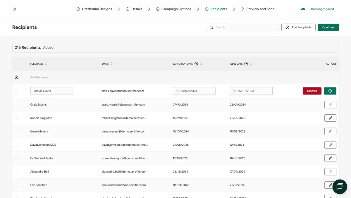 Automation flow builder for credential generation